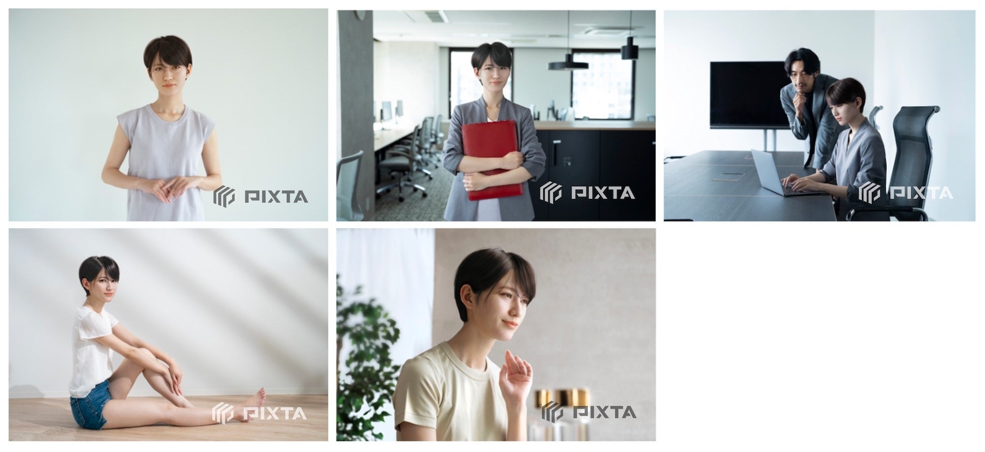 PIXTAで販売開始になるバーチャルヒューマン素材5点