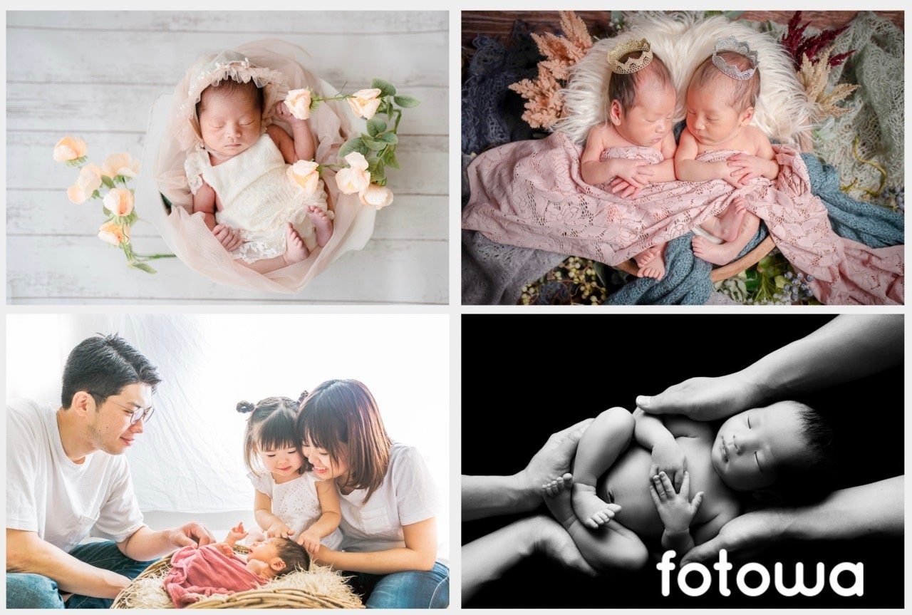 ニューボーンフォトの様々な写真テイスト例