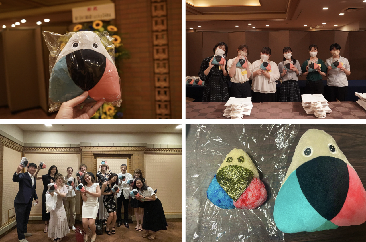 会場で限定配布された「おむすびくん」