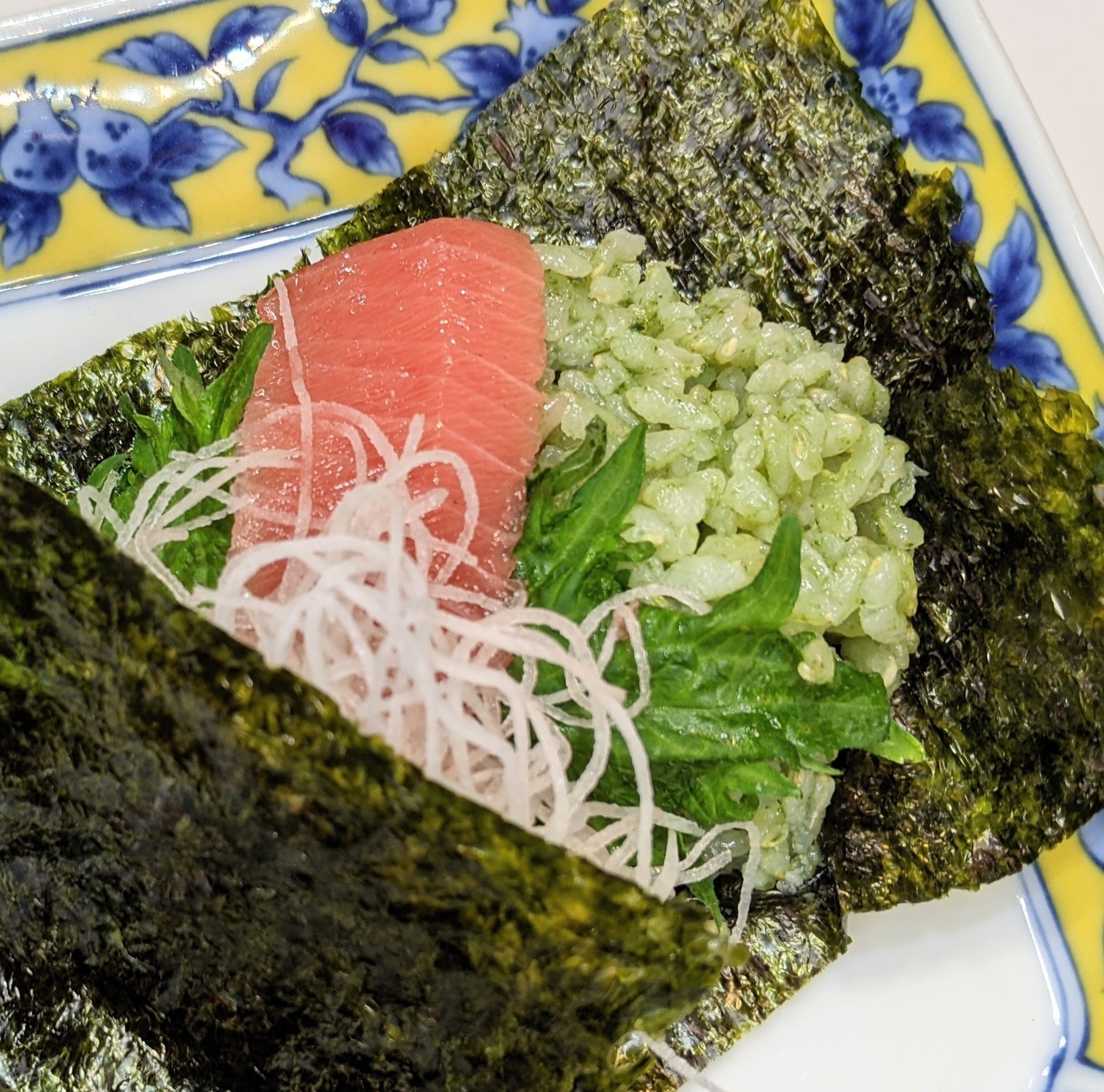 抹茶手巻きずしも色あざやか