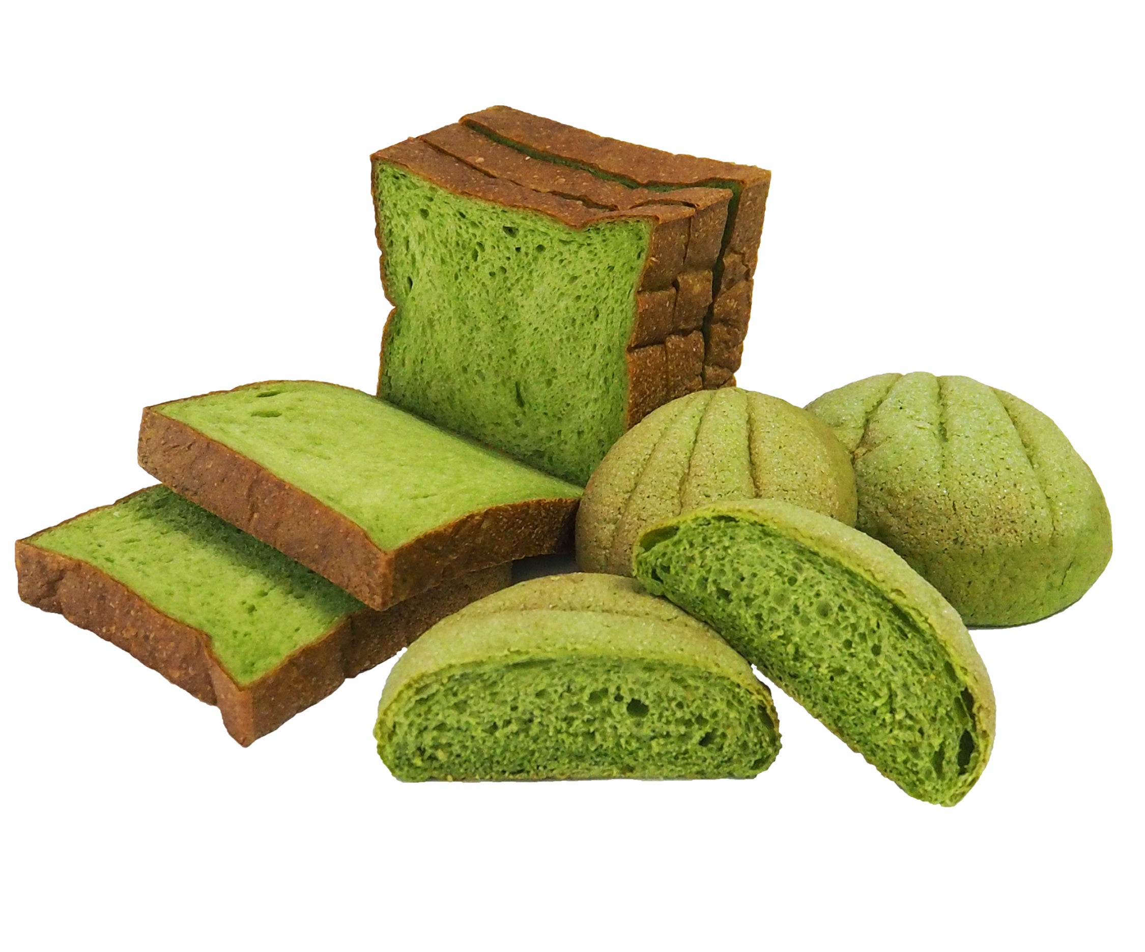 抹茶パンは緑色のまま