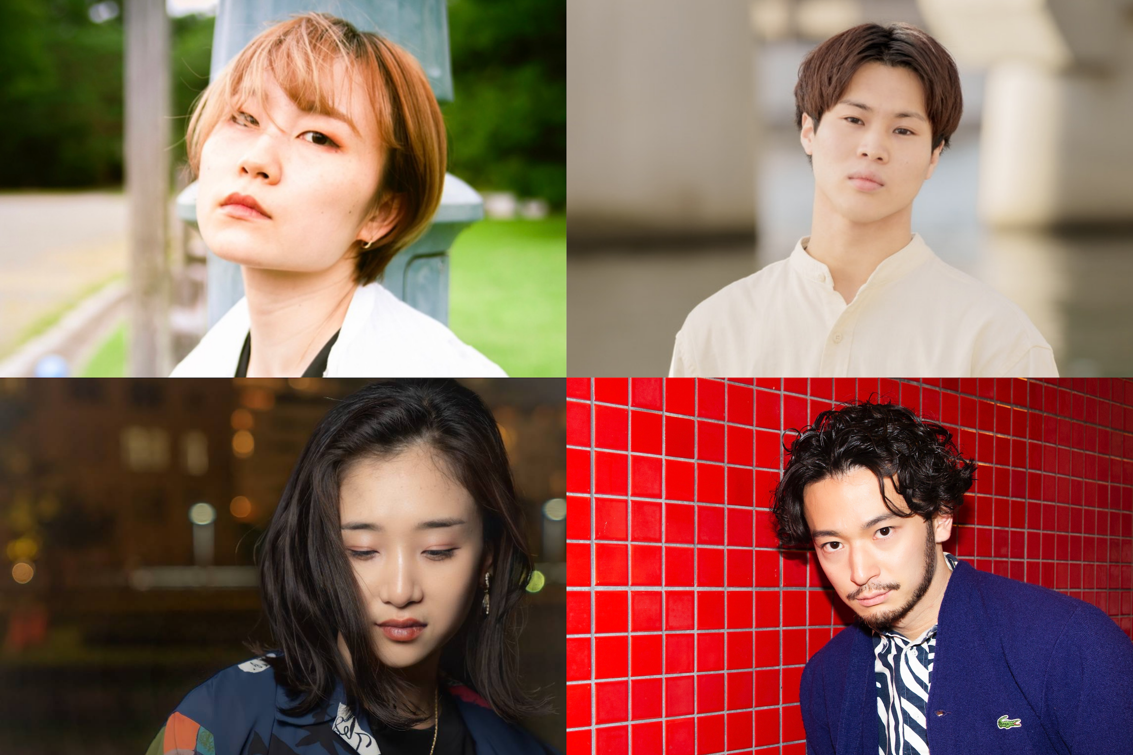 左上：久保田　右上：仙石　左下：中山　右下：山口