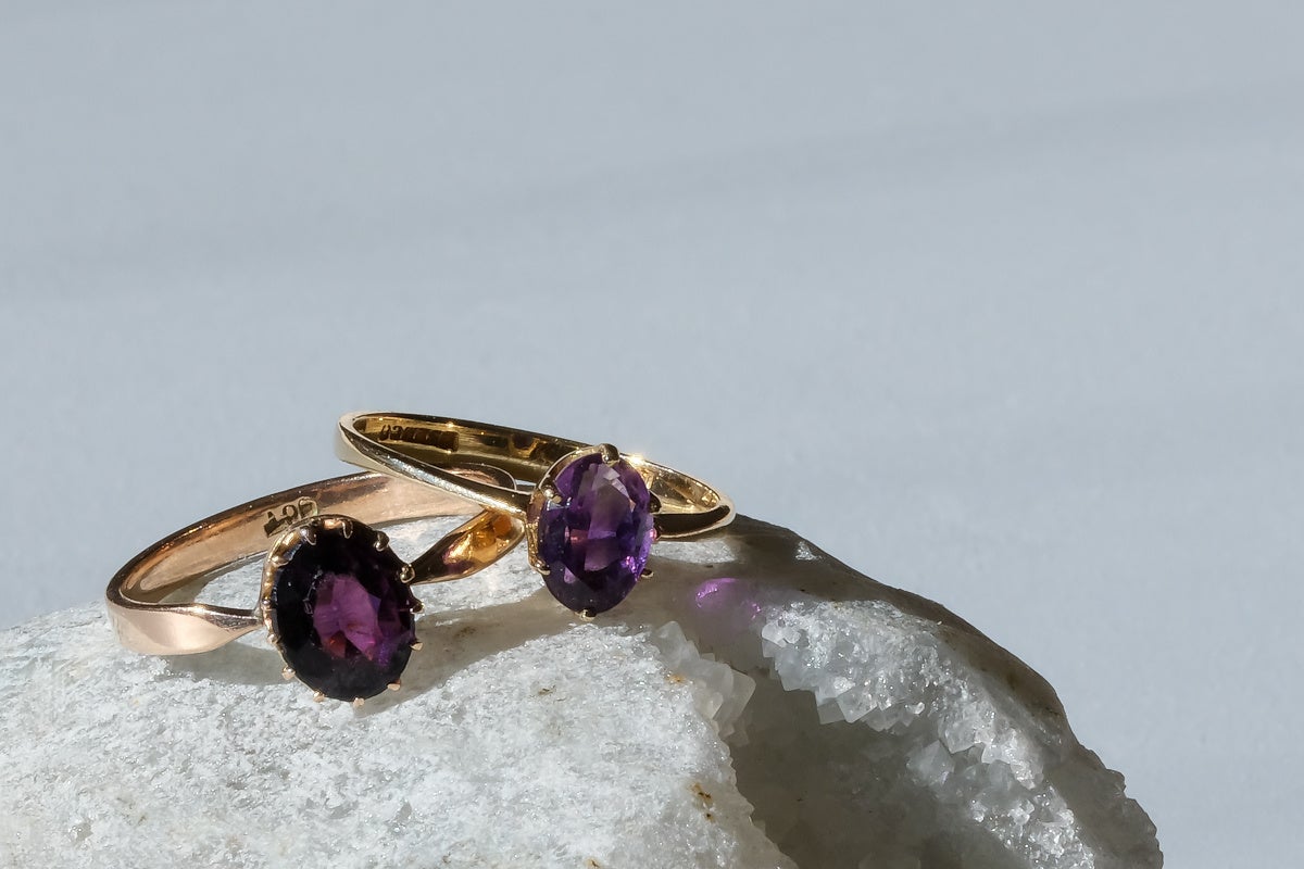 2月誕生石アメジストリング ¥55,000~