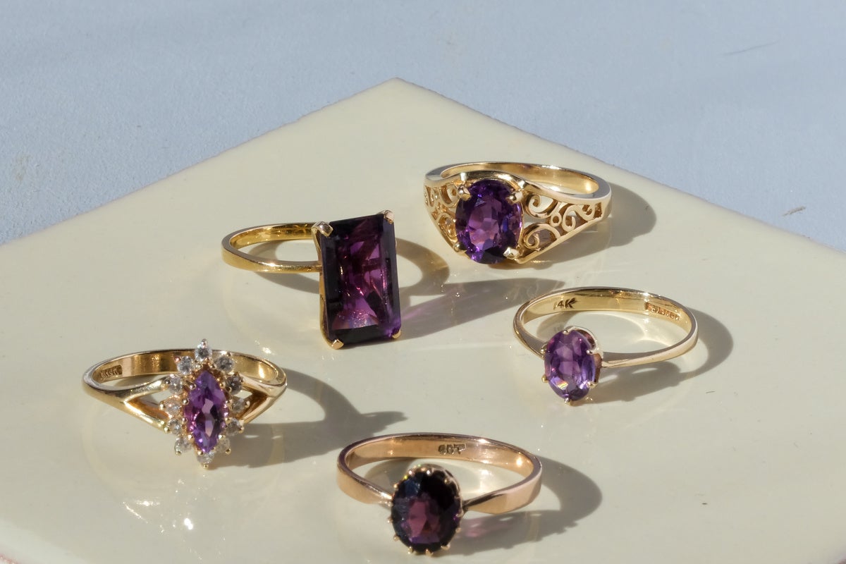2月誕生石アメジストリング ¥55,000~