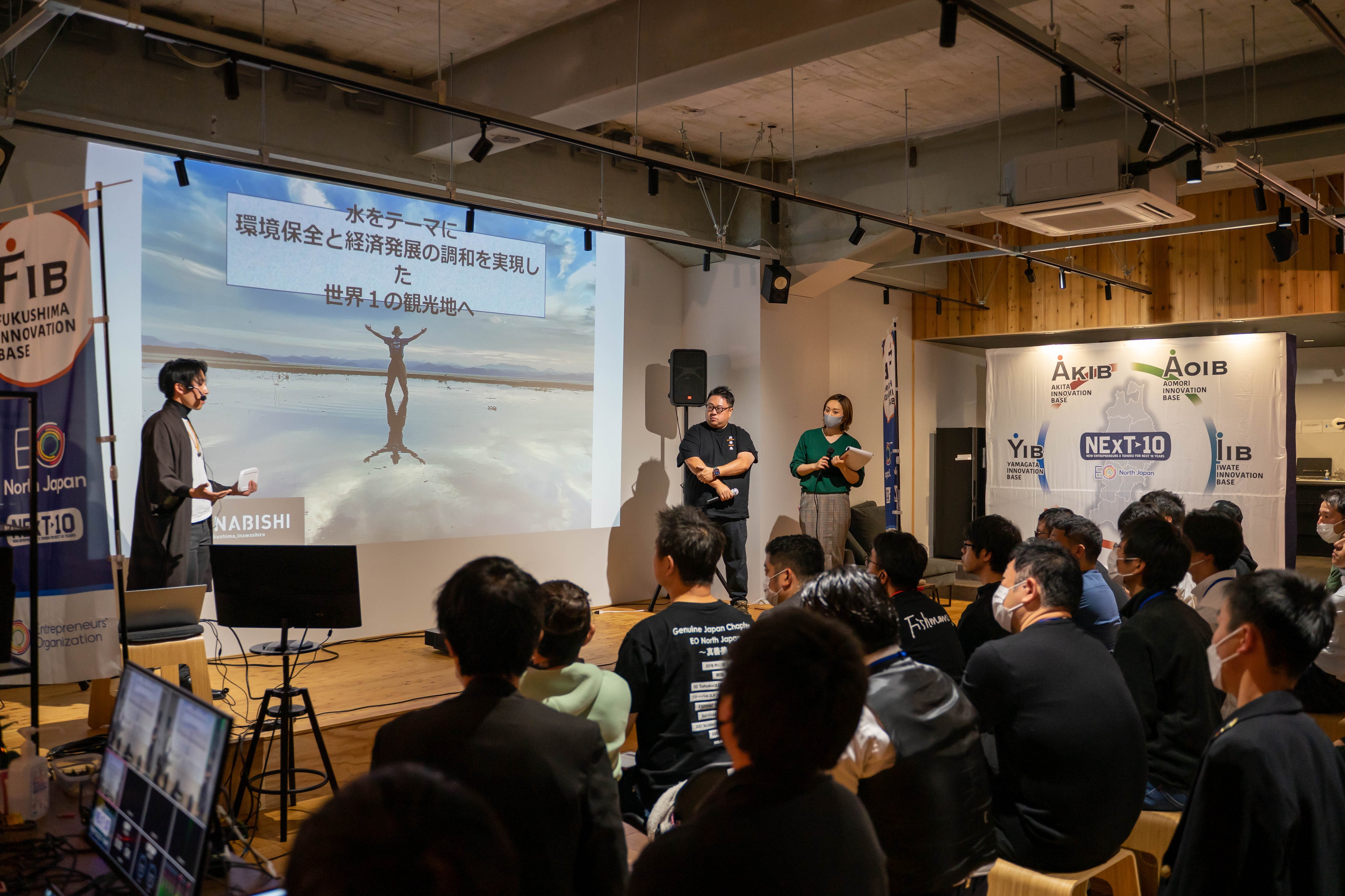 過去のFIBイベントピッチ大会中の様子