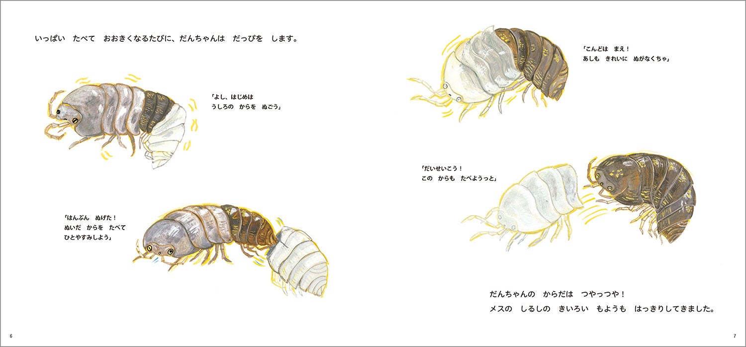 『だんごむしの だんちゃん うまれたよ！』本文より