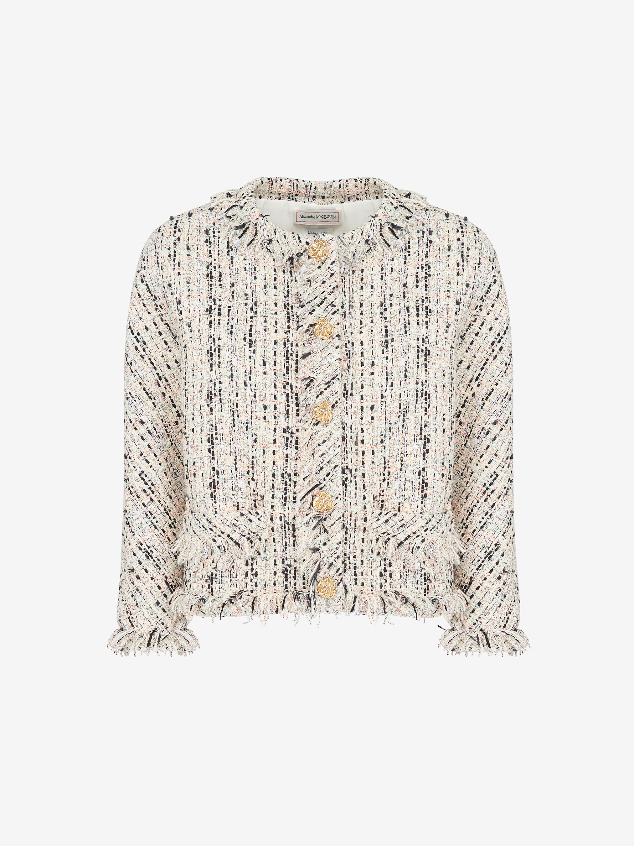 アレキサンダーマックイーン　ツイードアシンメトリックツイードジャケットドレス アレキサンダーマックイーン ツイードアシンメトリックツイード