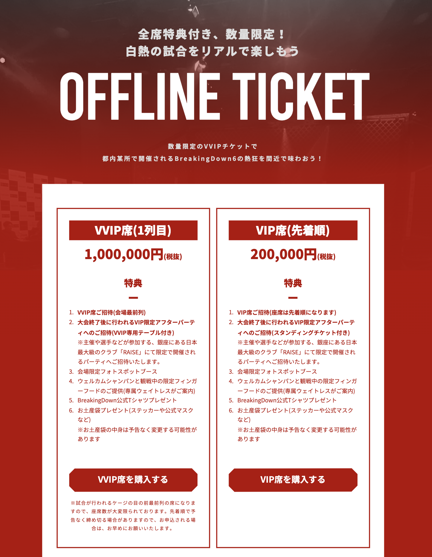 BreakingDown６オフラインチケット
