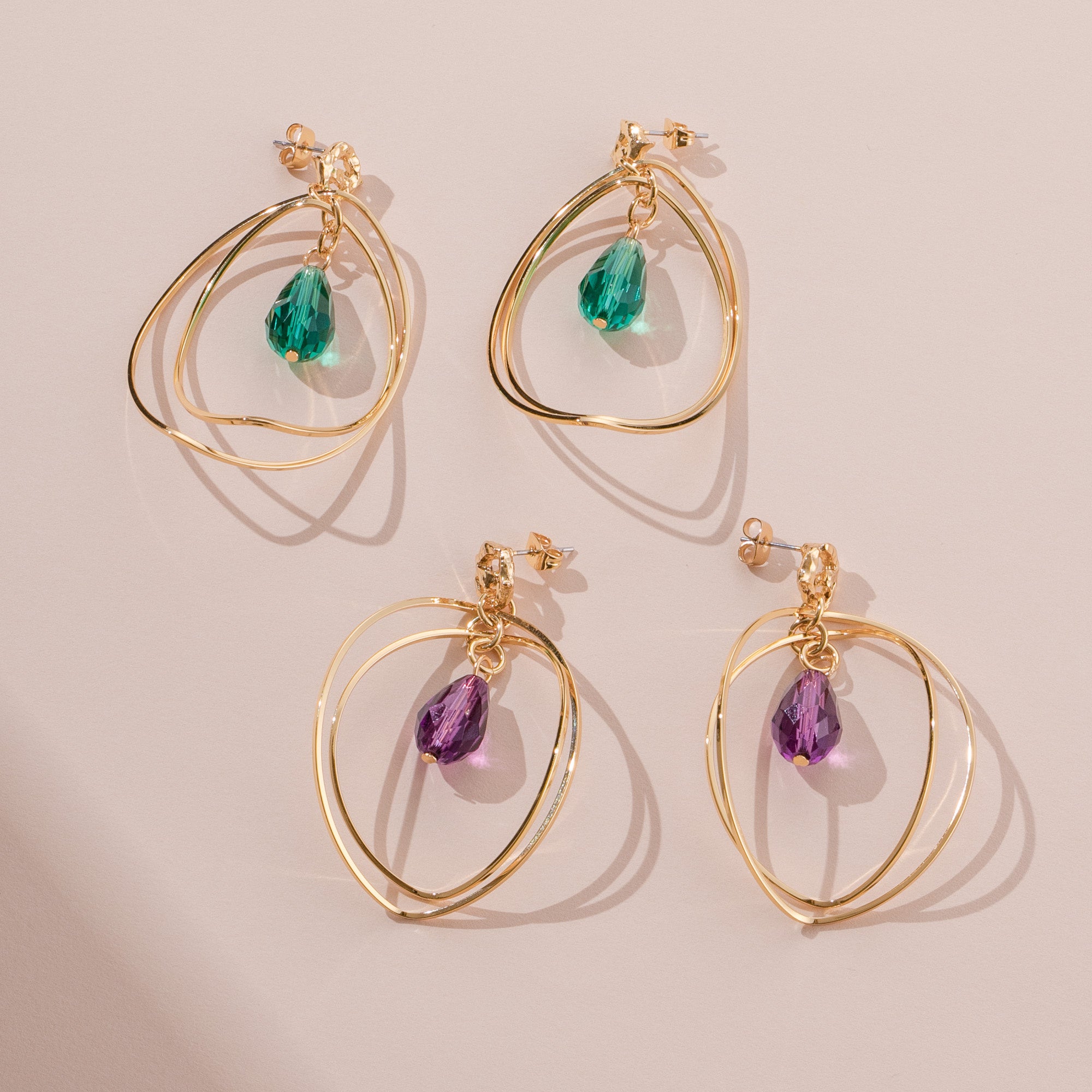 ダブルフープ ピアス