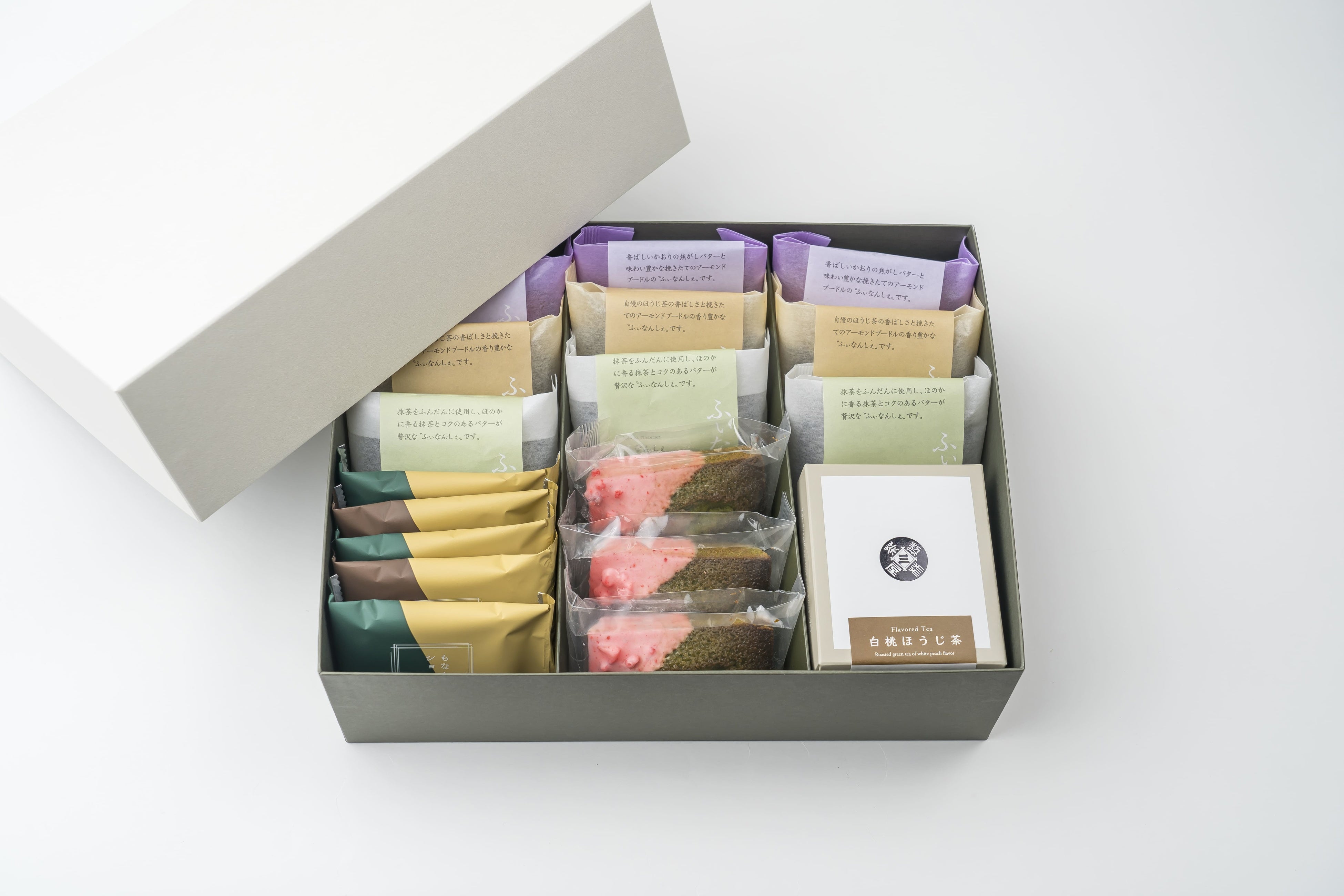 ふぃなんしぇ&もなかわショコラセット（6種17個+茶箱セット）