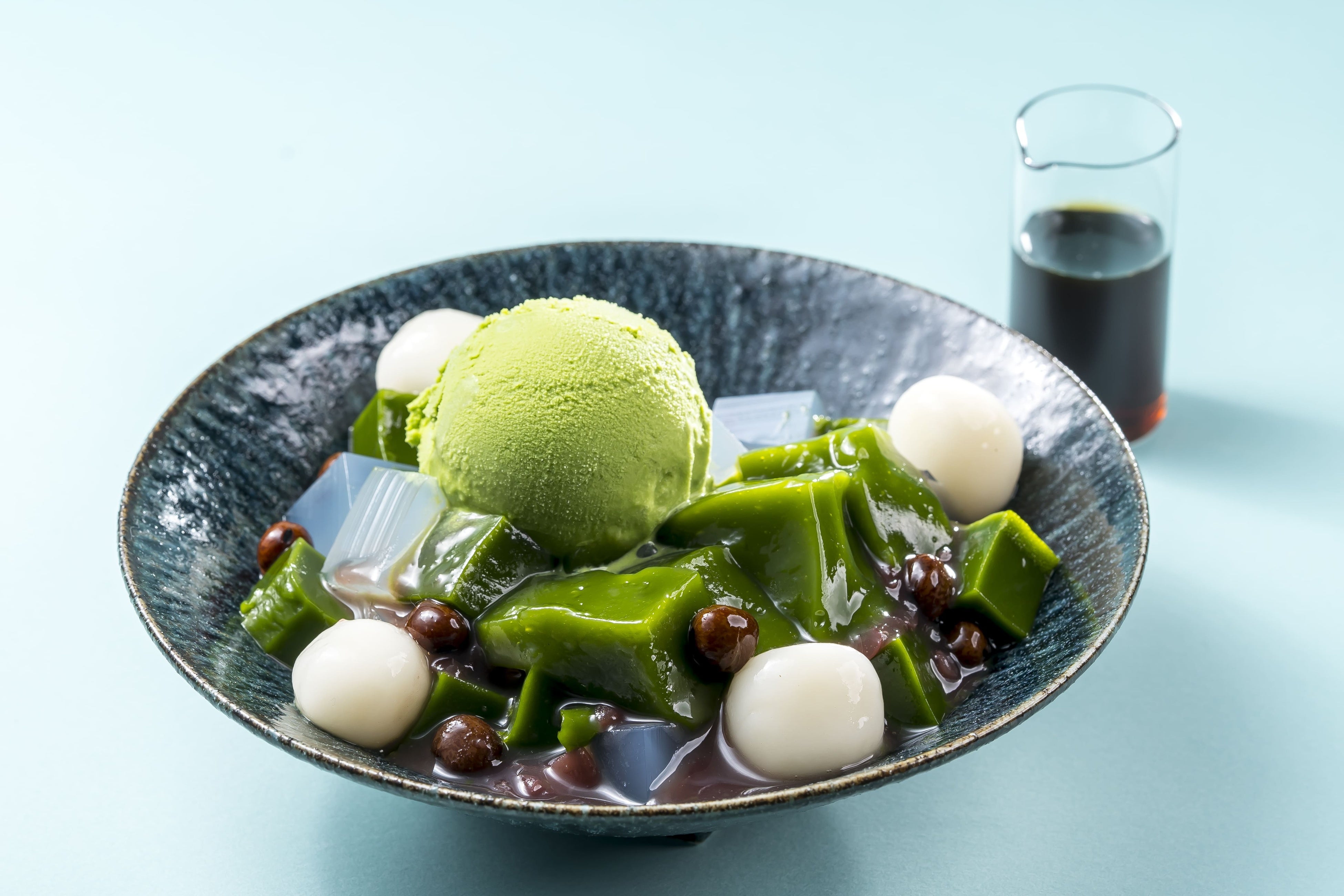 「抹茶わらび餅あんみつ」