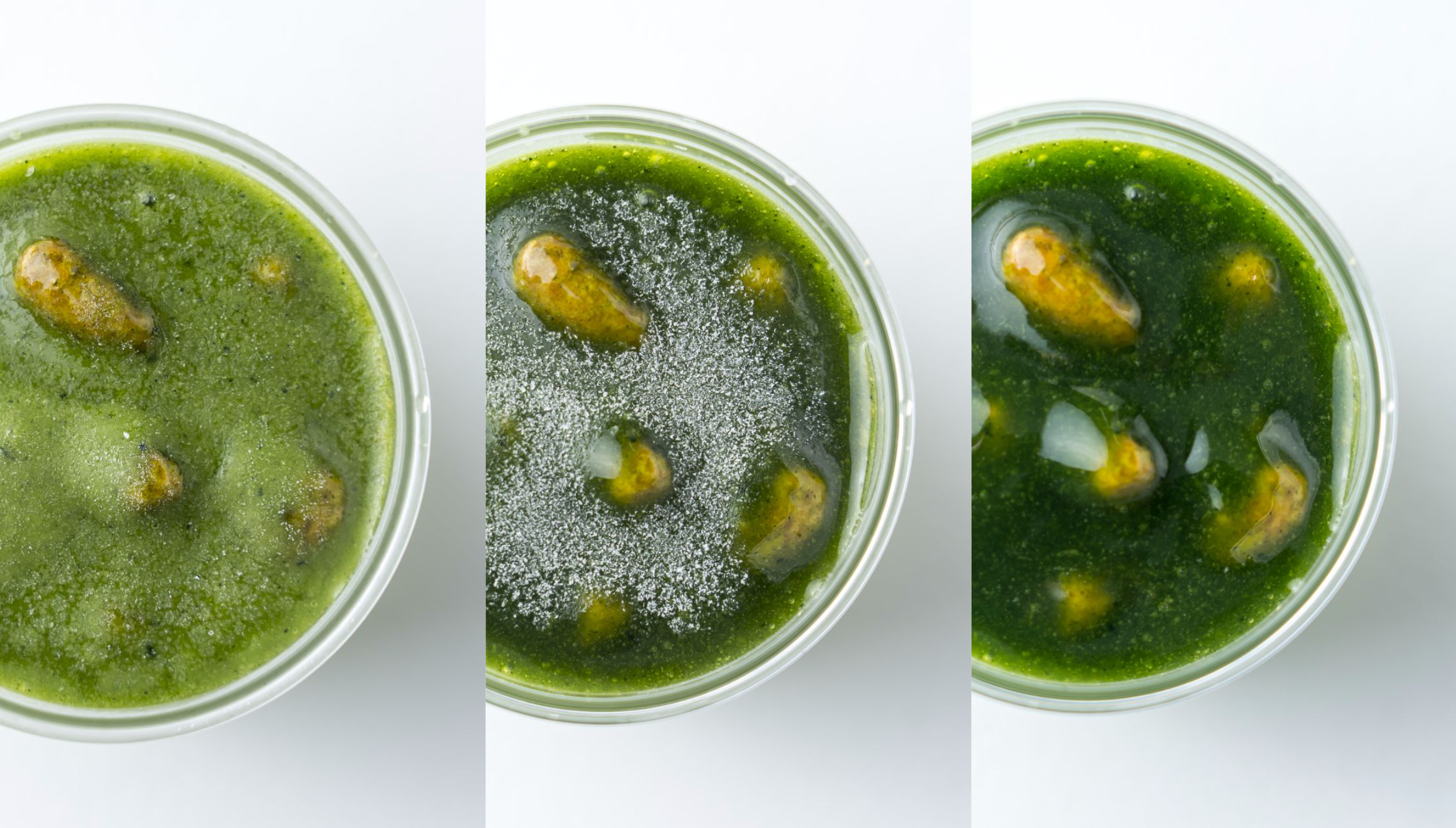 冷凍庫から出して表面に透明感が出てくると食べごろです。