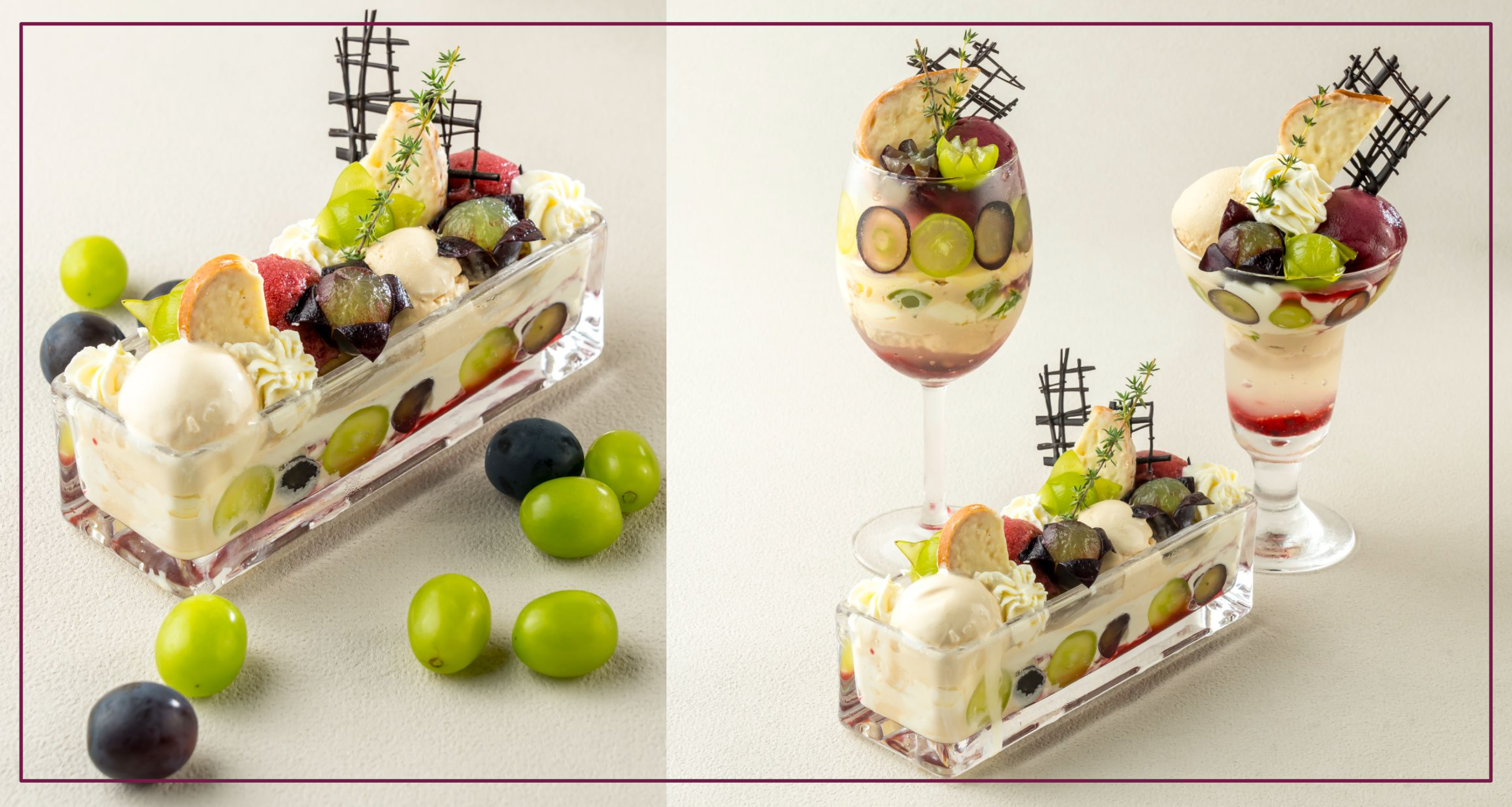 左）日比谷 林屋新兵衛。右）各店ごとの個性が光る盛り付けに。