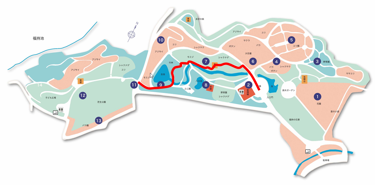 花公園の園内図