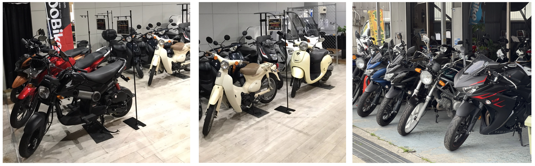 豊富なバイクラインナップ