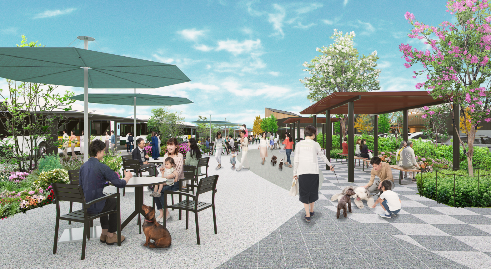 ▲場内のペット休憩スペース（イメージ①）