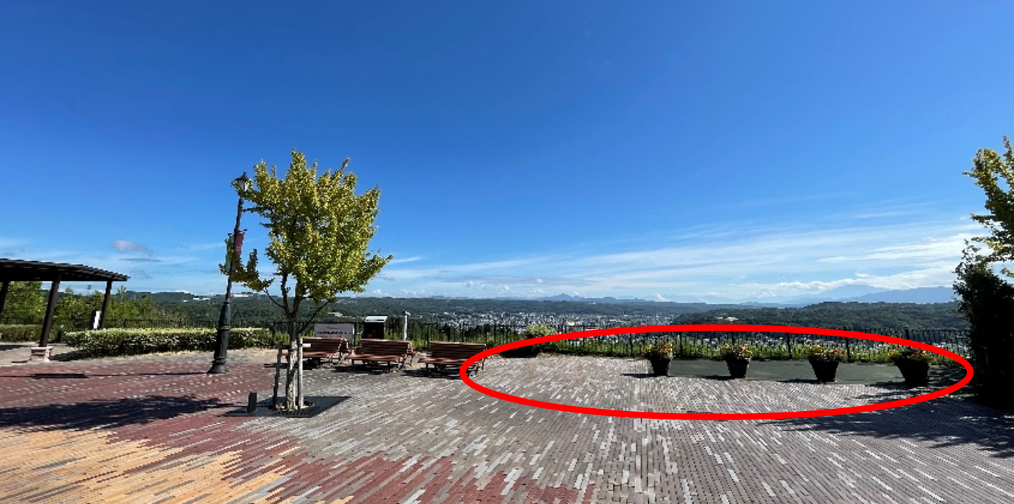 ※ドッグガーデン予定エリア（赤枠）