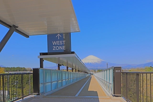 ウォーキング披露を行う「希望の大橋」