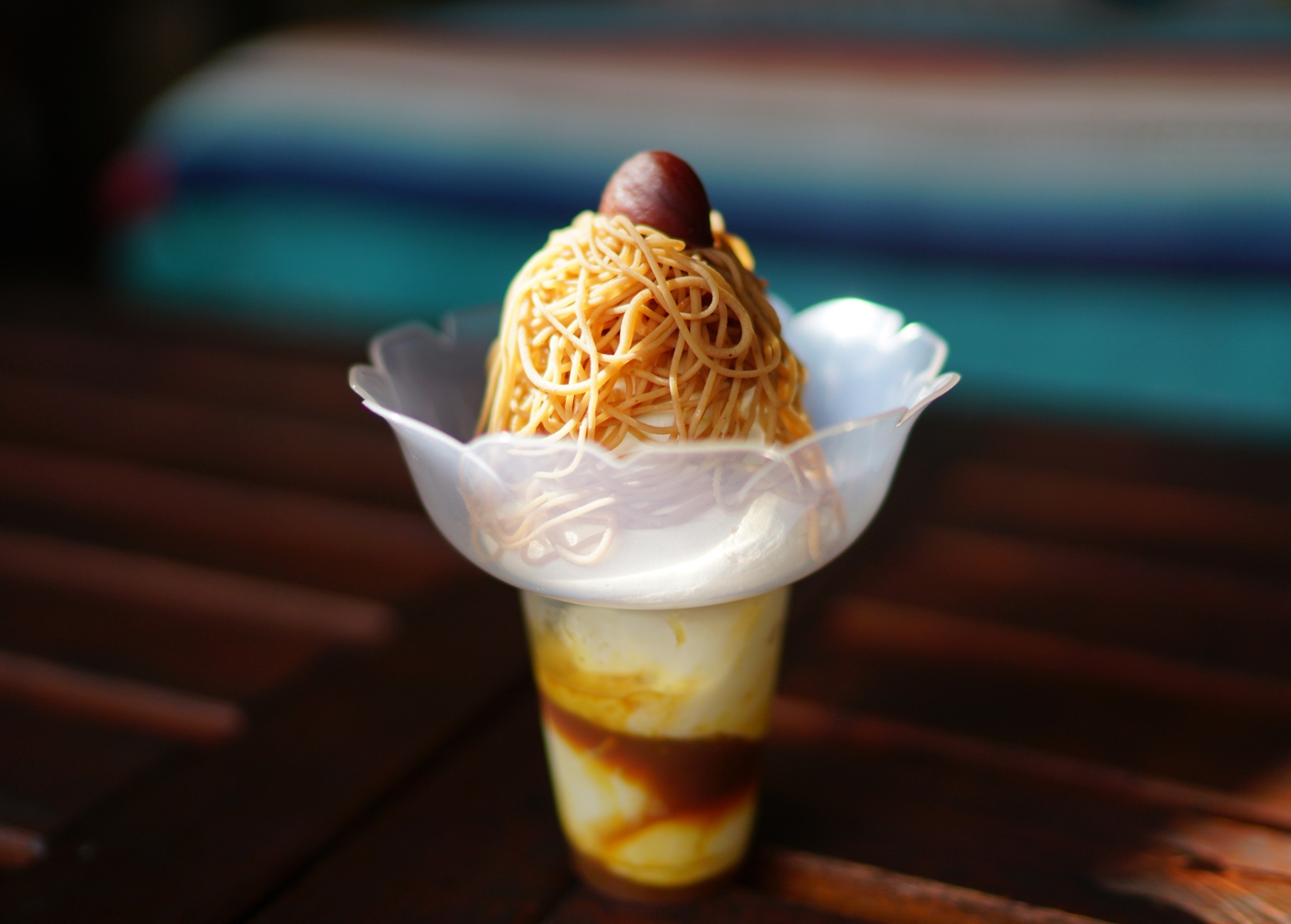 叉焼春　生絞りモンブランパフェ