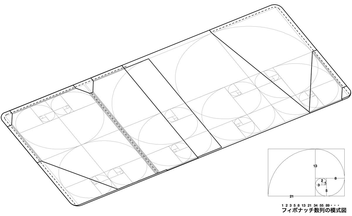 フィボナッチ数列に基づくデザイン
