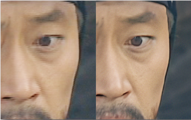 左）通常画質　右）みるアジア画質