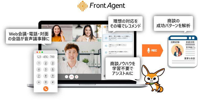 商談アシストAIプラットフォーム「Front Agent®」