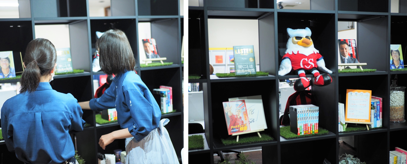 展示イメージ。写真は設営中のものです。