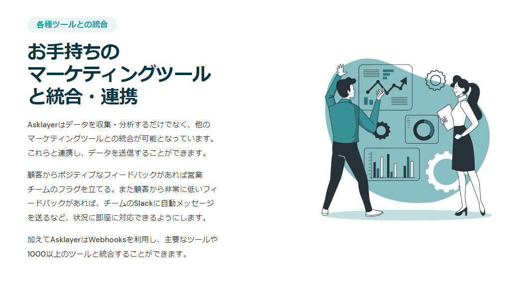 さまざまなマーケティングツールと統合