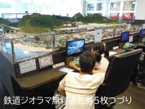 返礼品「鉄道ジオラマ運転券 5枚」