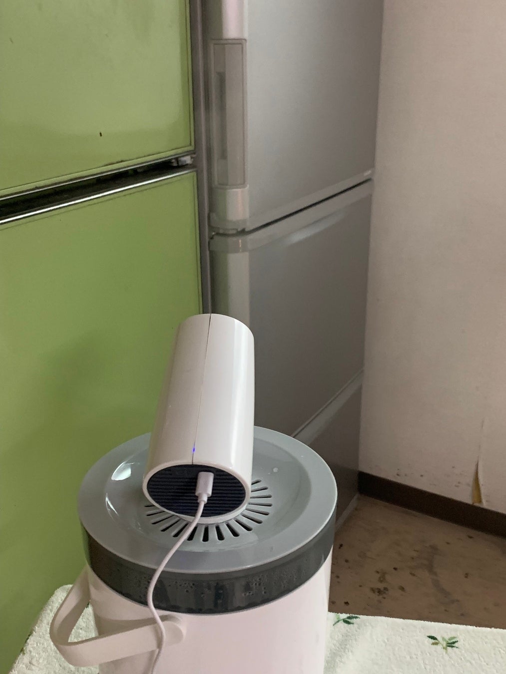 銀イオン水を3分間噴霧