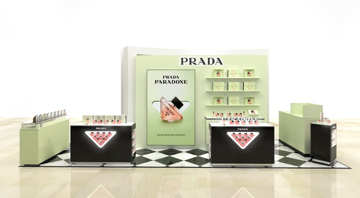 PRADA アロマキャンドル 陶器製 赤と白 PRADA アロマキャンドル 陶器製 赤と白