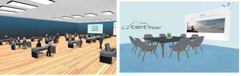 左：教室（Classroom)／右：オフィス（Teamsuite)