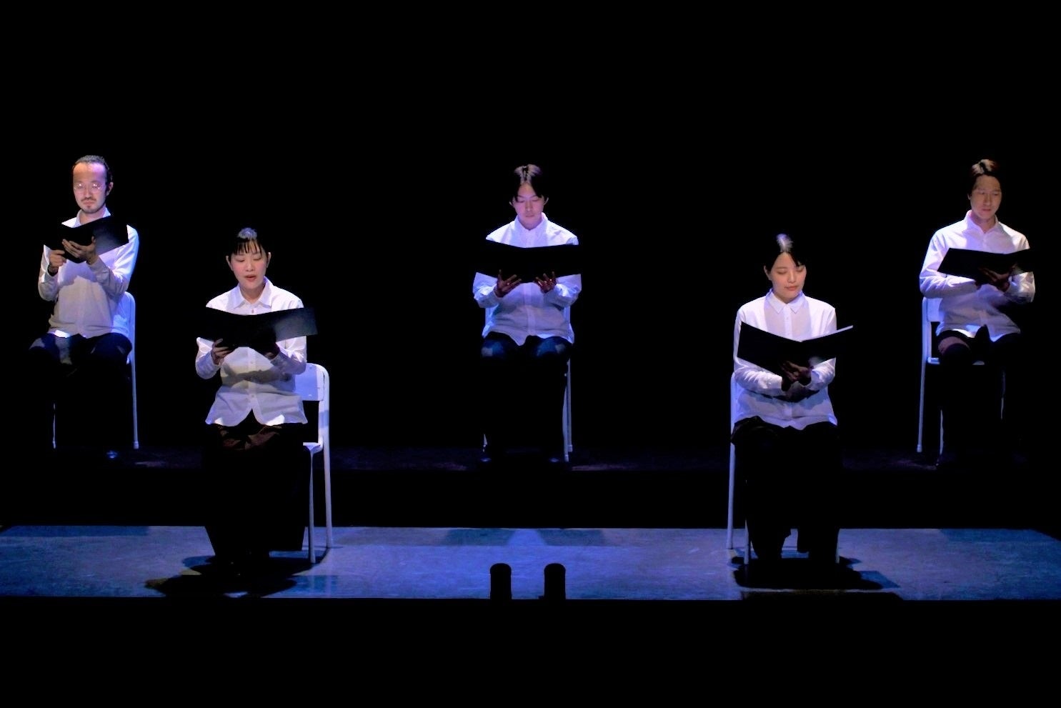 朗読劇「大地の花」収録時の様子(1)