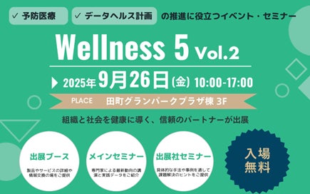 「Wellness 5 Vol.2 2025」(ウェルネス ファイブ 2025)開催決定