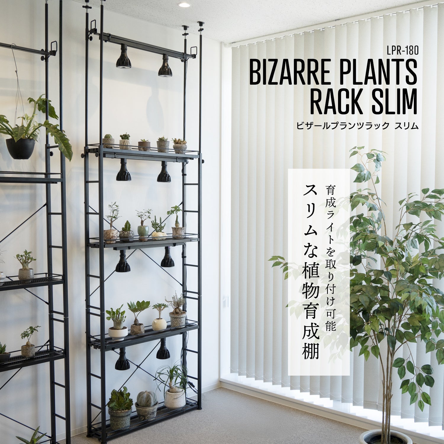 植物棚に『ひな壇』を】鉢の配置をもっと自由に！「ハーフ棚板」で育成