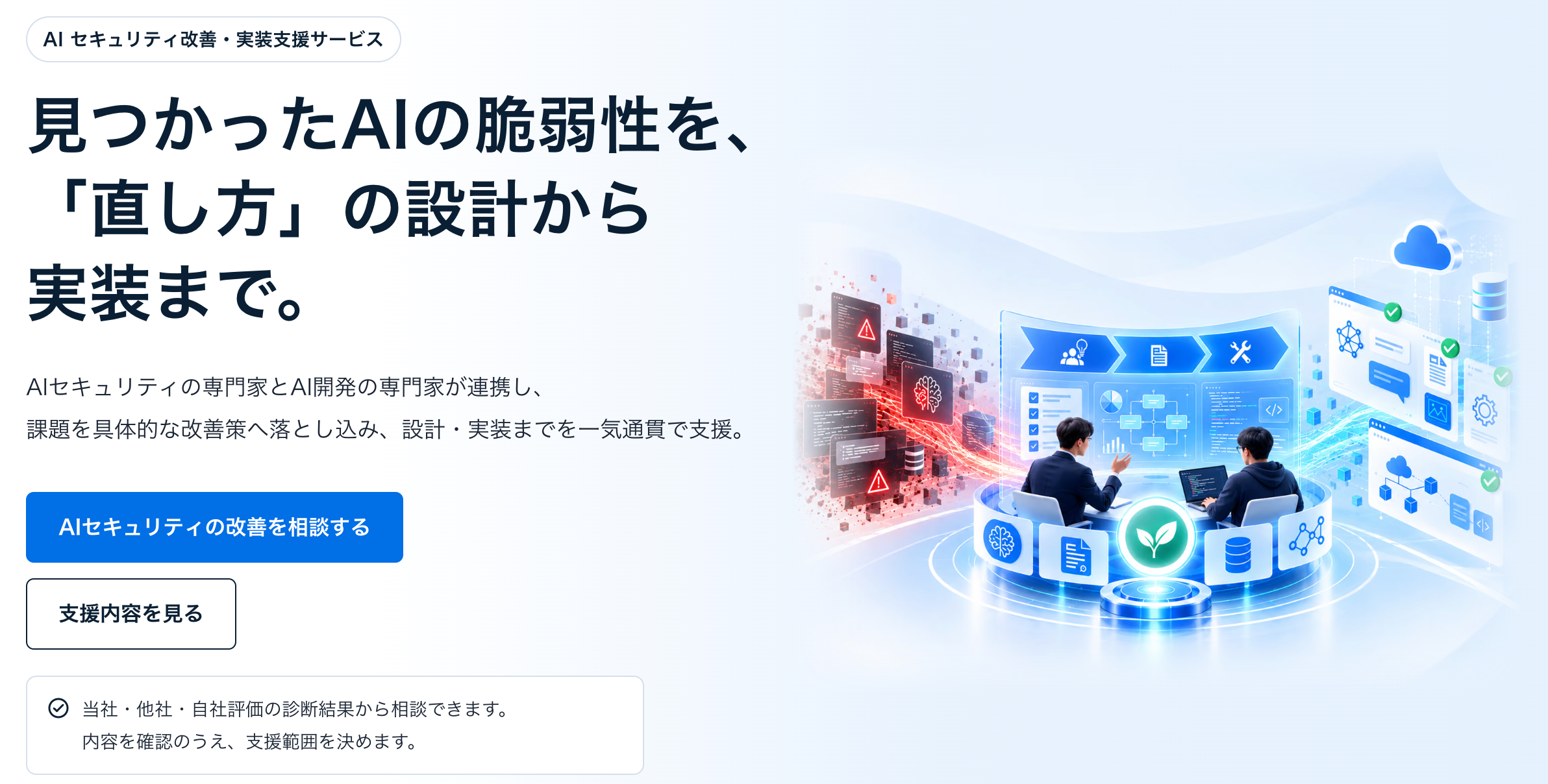 AIの脆弱性を「見つける」から「直す」へ。『AIセキュリティ改善・実装支援サービス』を提供開始
