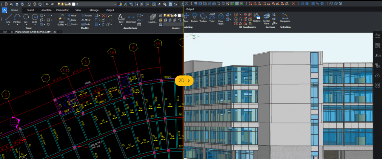 2Dから3D設計ワークフローへのスムーズな移行が可能