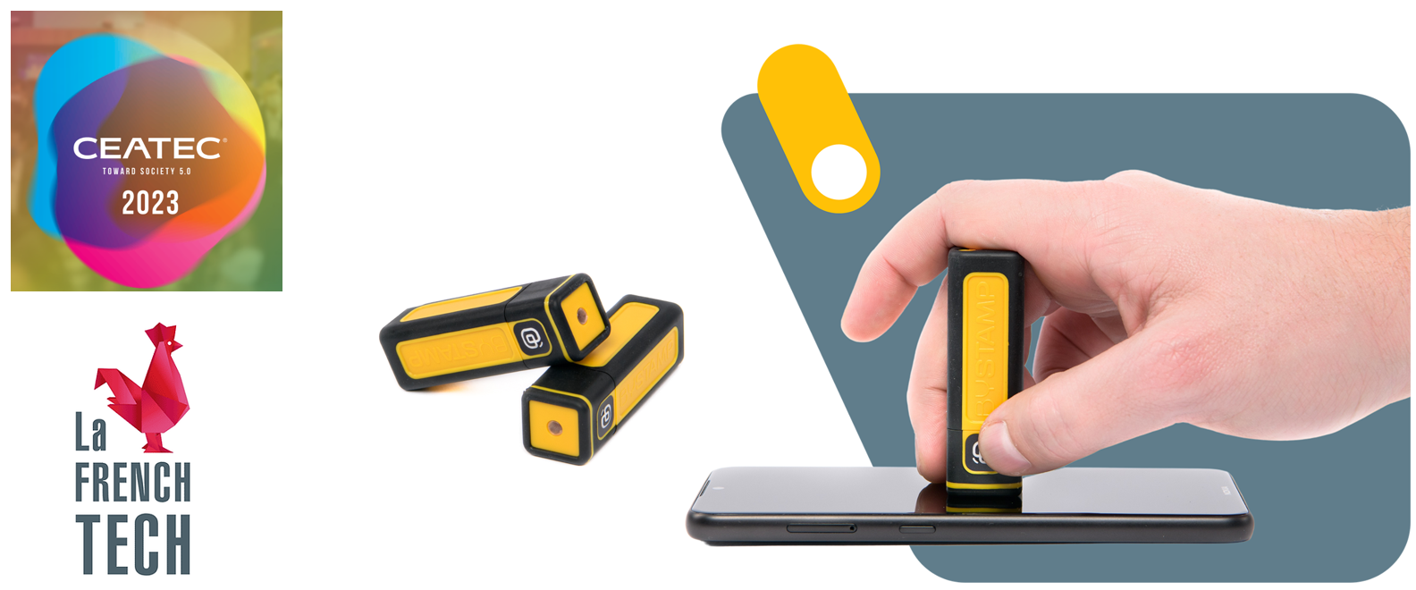 CEATEC 2023に出展！ハンコ型電子印鑑 ByStamp KEYMO：画面に押すだけで、電子捺印を実現