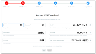 （『ポケッタブルeシール KEYSEAL』はメールアドレスで「当事者の実在性」を確認）