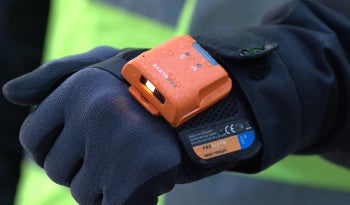 (ProGlove MARK3は-20℃に対応しIP65の防水性能を保持)