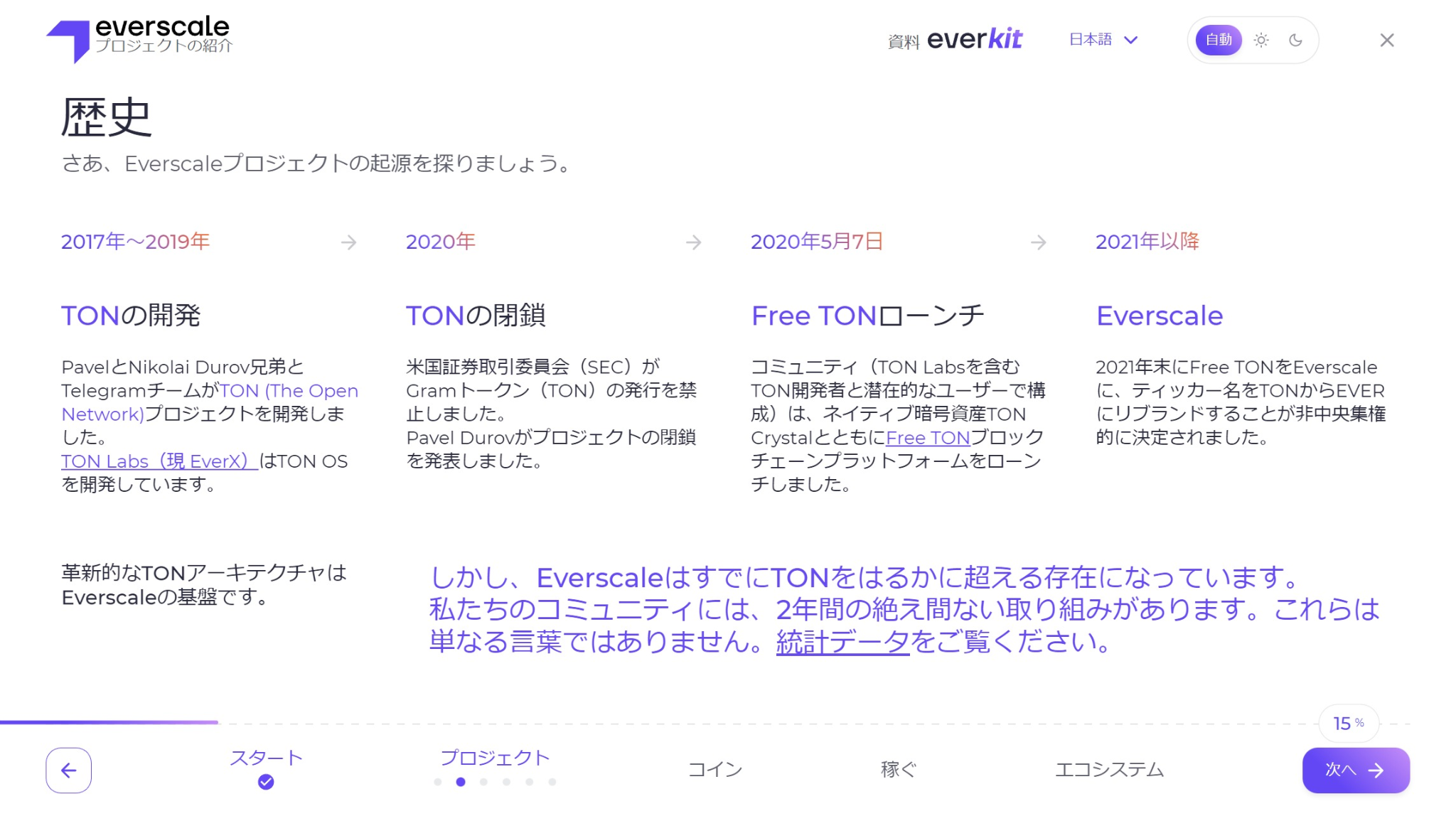 Everscaleの解説ページ