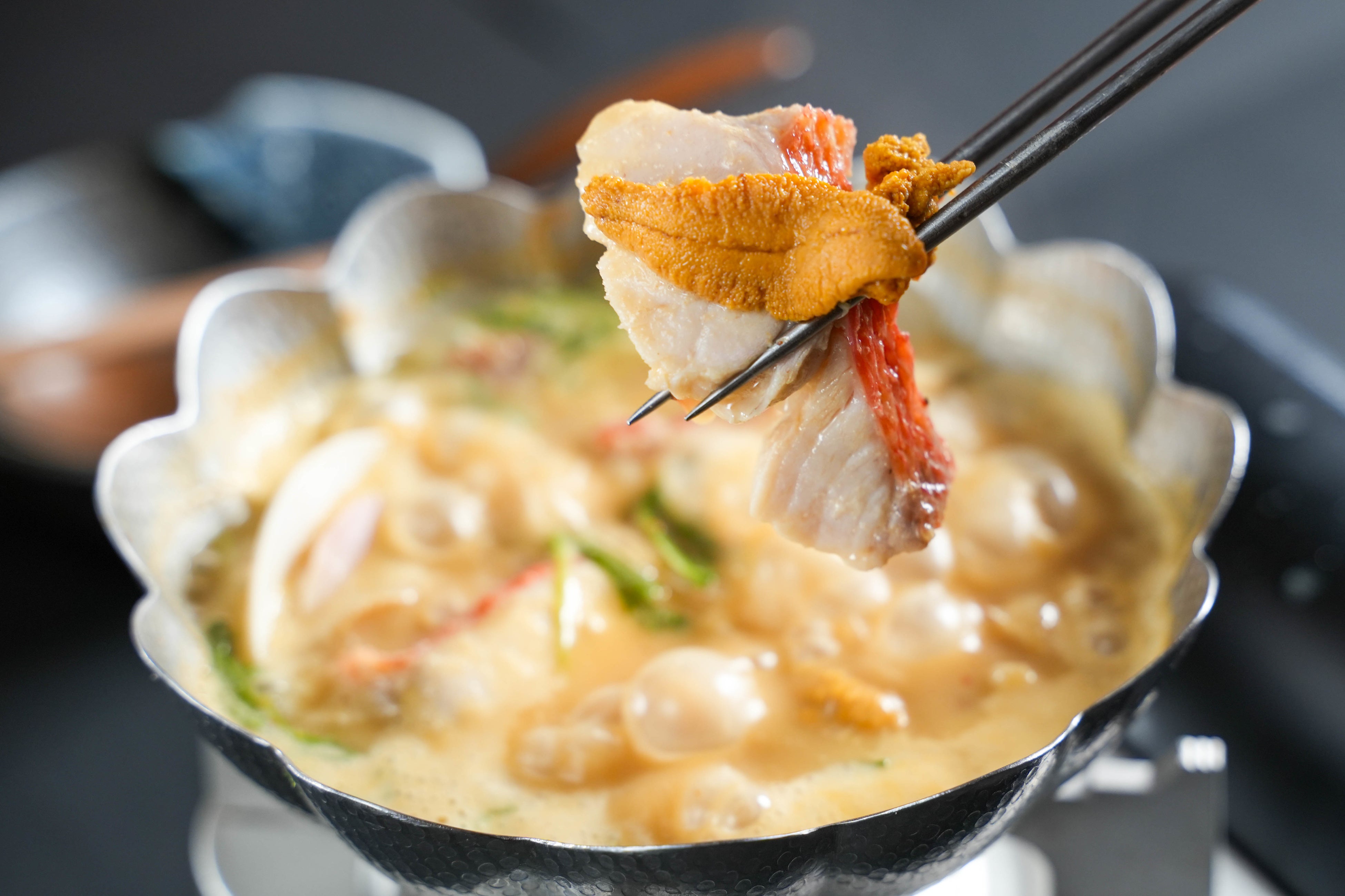 金目鯛の雲丹鍋