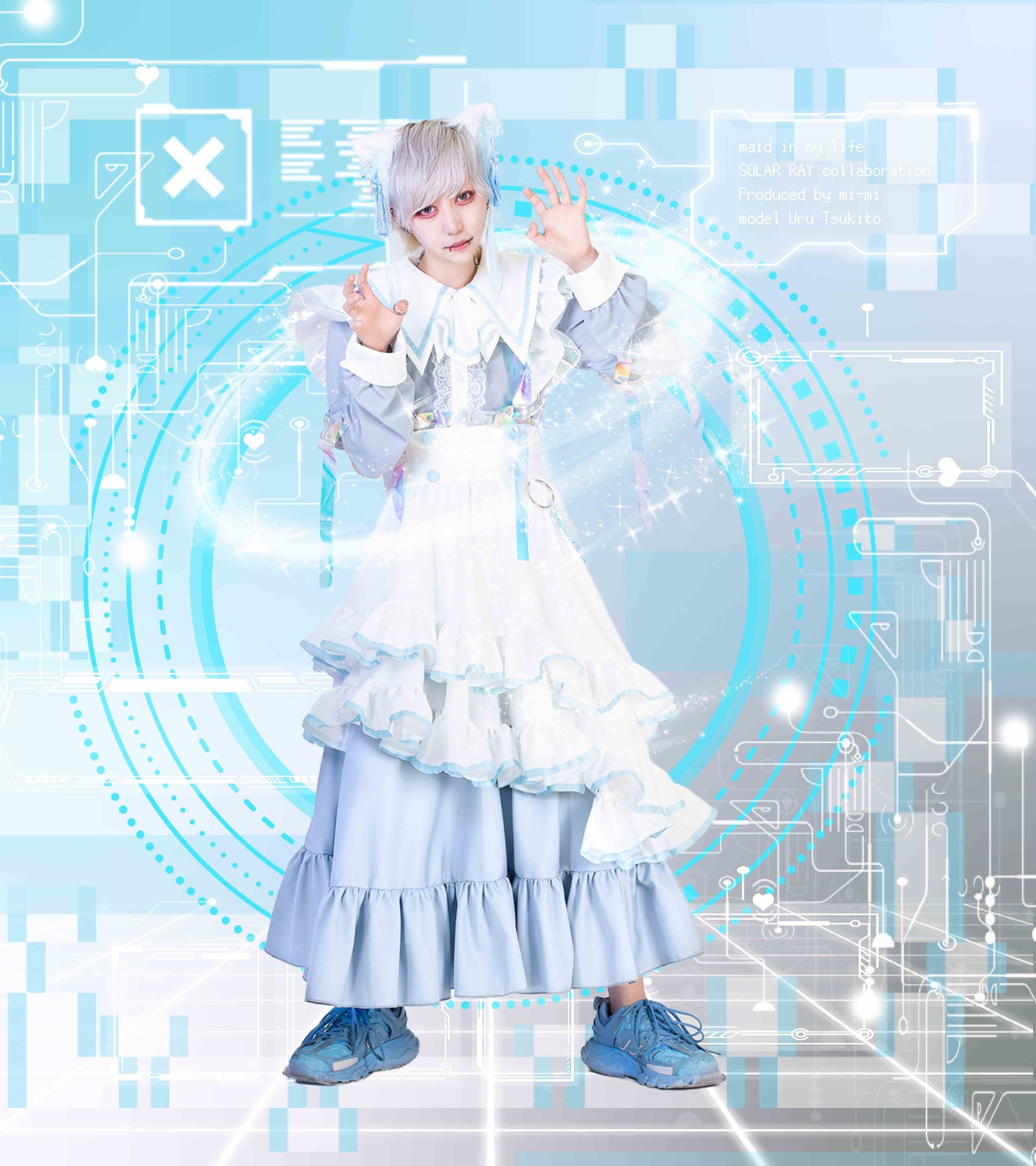くう様❁オーダーメイド レディース服まとめ売り コーデ売り きれいめ OSYAREVO（オシャレボ）の「コスプレ メイド服 半袖 膝丈 3点