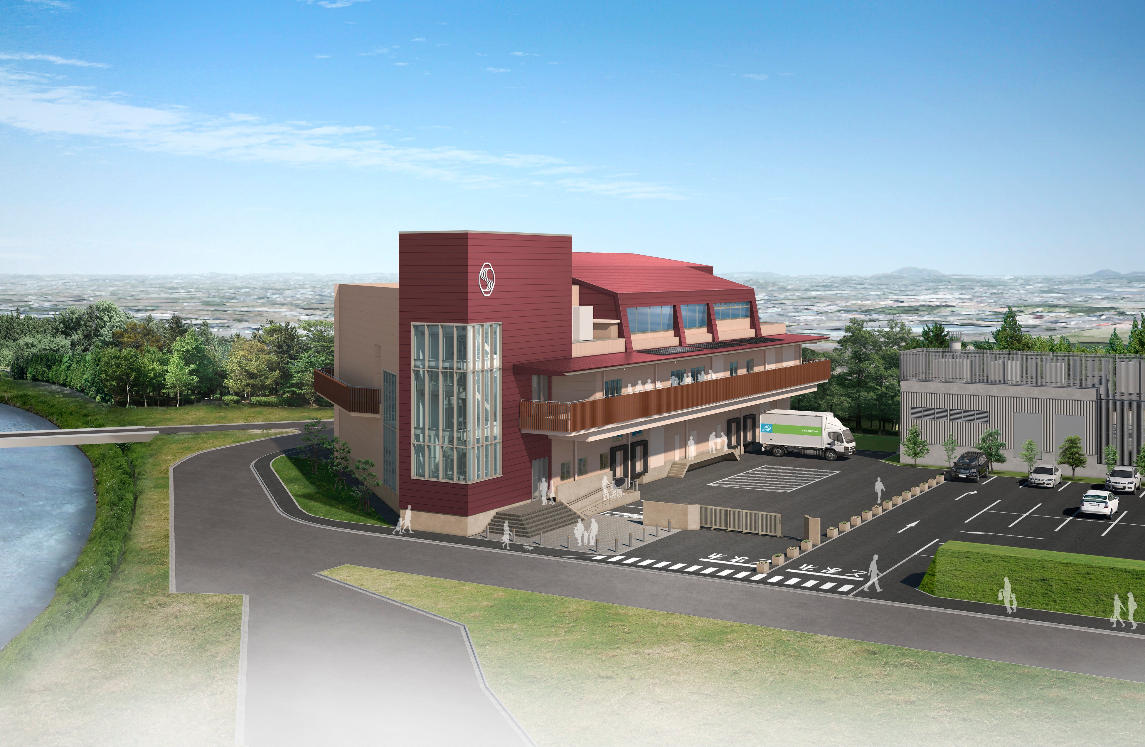 現在整備中の（仮称）寒川学校給食センター　完成イメージ