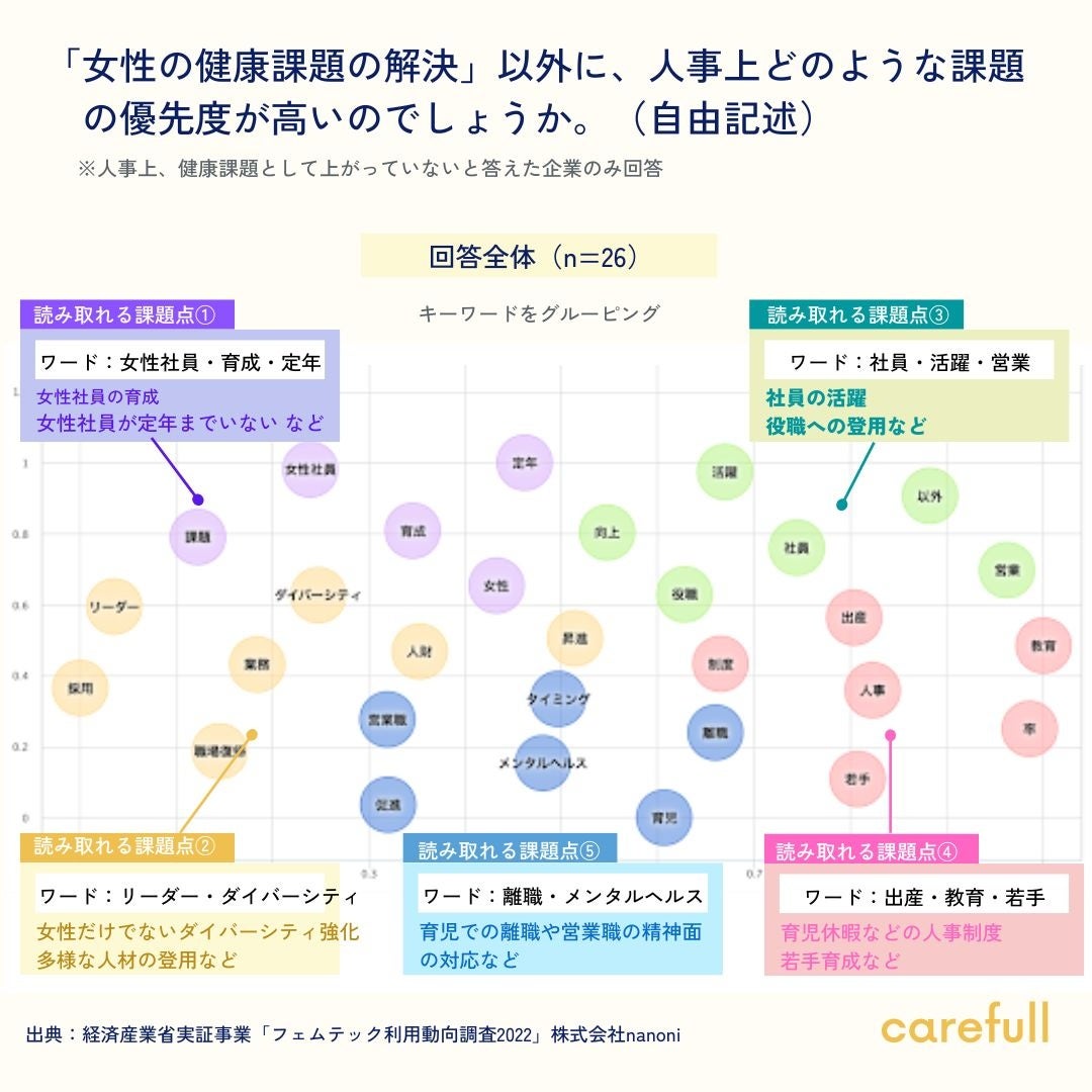 図16：「女性の健康課題」以外の人事課題