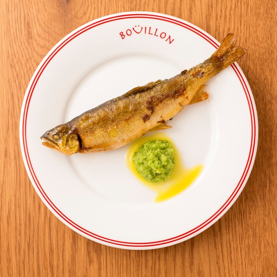 鮎のコンフィ(１尾)850円