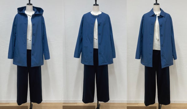 「アマカ」家庭洗濯が可能な3WAYコート