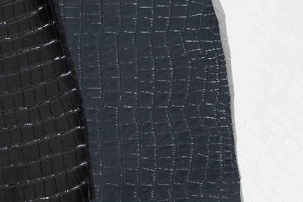 ≪クロコダイル柄≫左からブラック、ネイビー、ホワイト