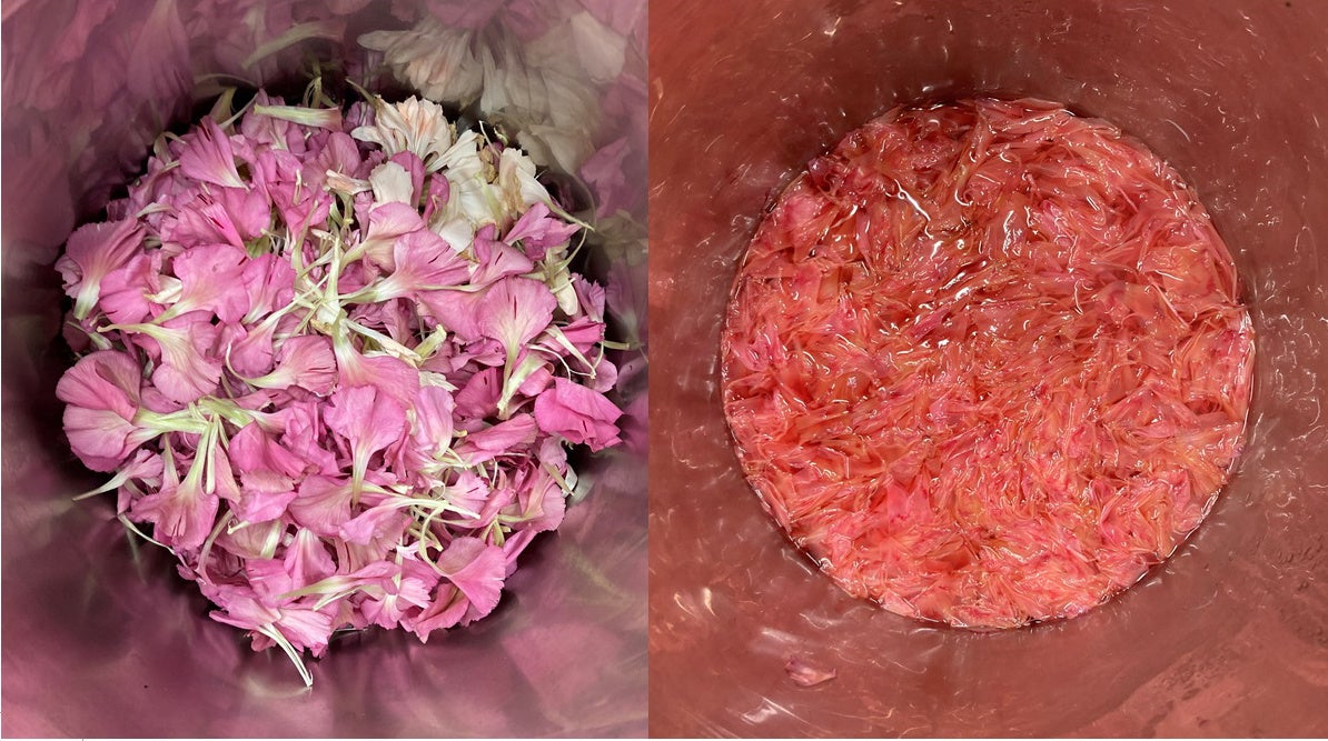 染料をつくる過程の様子