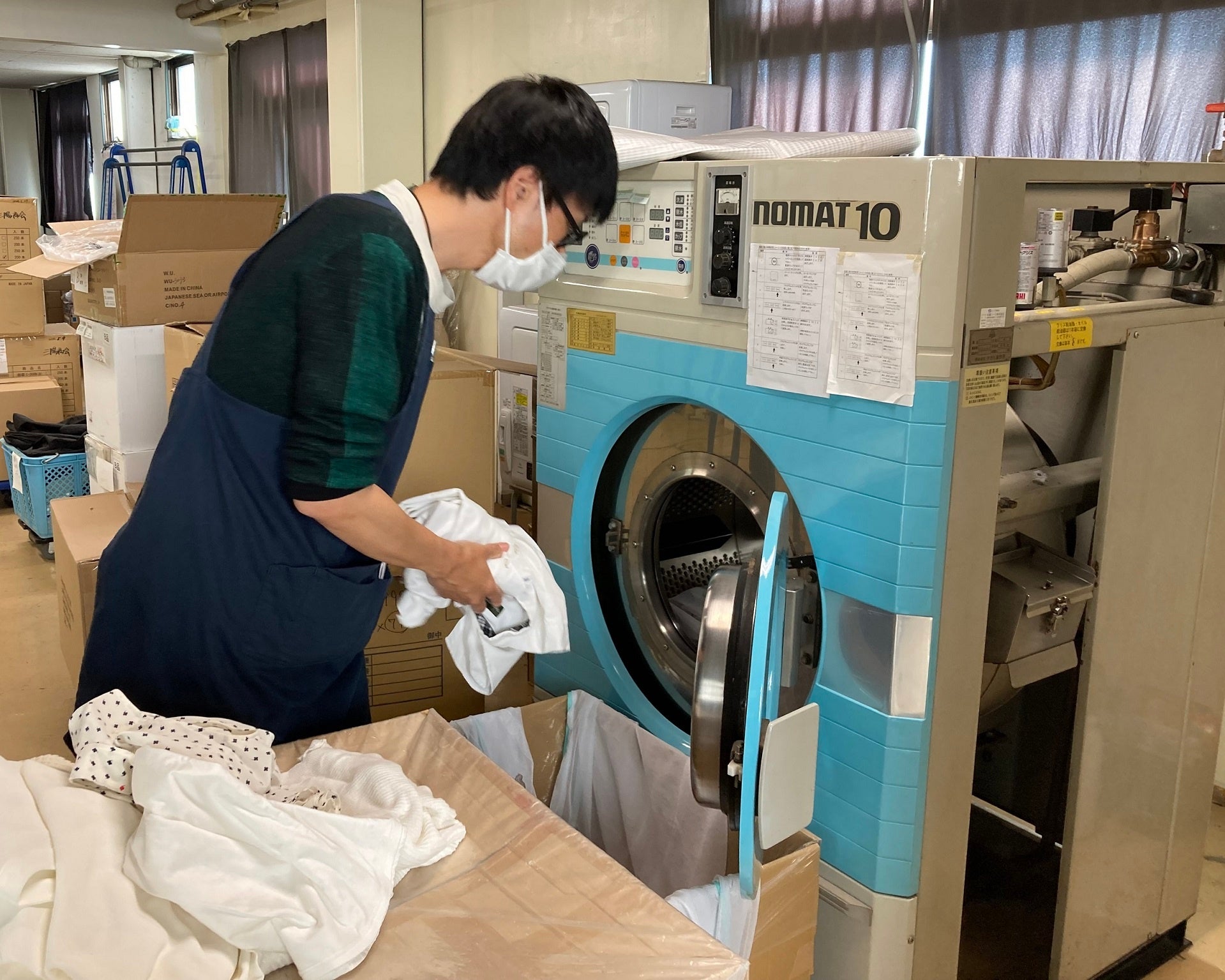 クリーニングの様子